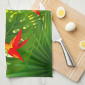 Tropisches Paradies mit einem Hummingvogel Küchentuch (Viertel Falte)