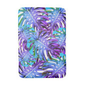 Tropisches Paradies Monstera Blätter Abstraktes Mu Badematte (Vorderseite Vertikal)