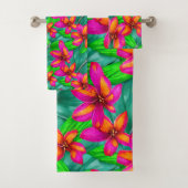 Tropisches Paradies, Muster Badhandtuch Set (Insitu)