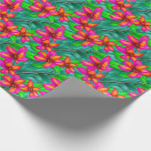 Tropisches Paradies, Muster Geschenkpapier (Ecke)