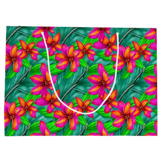 Tropisches Paradies, Muster Große Geschenktüte (Rückseite)