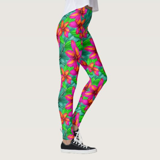 Tropisches Paradies, Muster Leggings (Rechts)