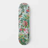 Tropisches Paradies Muster Skateboard (Vorderseite)