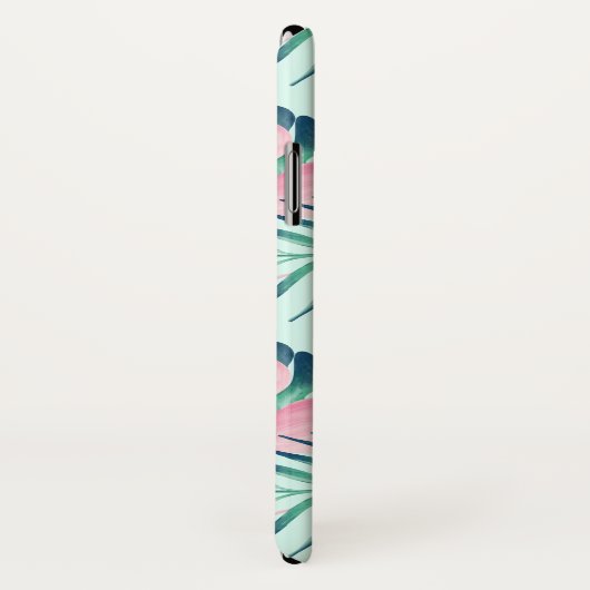 Tropisches Paradies-Palmblatt u. rosa Case-Mate iPhone Hülle (Hinten/Rechts)