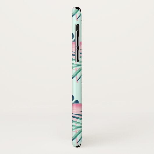 Tropisches Paradies-Palmblatt u. rosa Case-Mate iPhone Hülle (Hinten/Links)