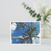 Tropisches Paradies Palmen Postkarte (Stehend Vorderseite)