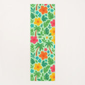 Tropisches Paradies - Palmenmuster Blätter und Hib Yogamatte (Vorderseite)