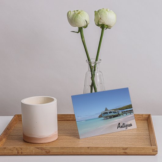 Tropisches Paradies Pier auf Antigua Postkarte