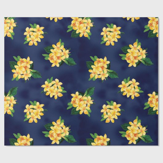 Tropisches Paradies Plumeria Hawaiian Geschenkpapier (Flach)