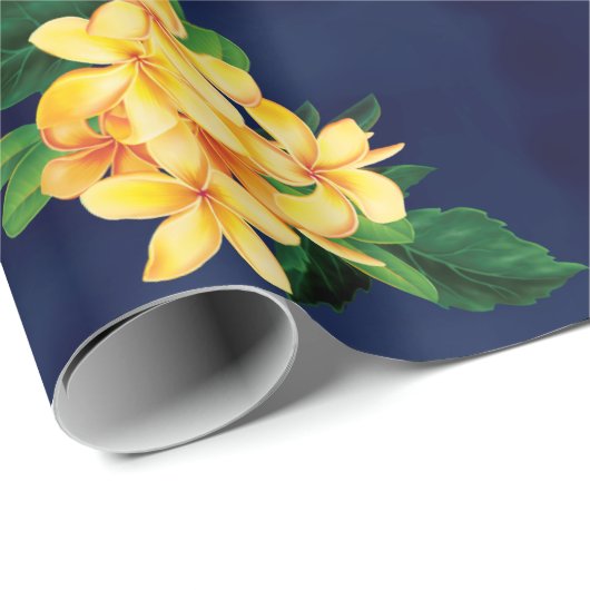 Tropisches Paradies Plumeria Hawaiian Geschenkpapier (Rolleneckpunkt)