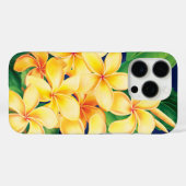Tropisches Paradies Plumeria Hawaiian Illustration Case-Mate iPhone Hülle (Rückseite (Horizontal))