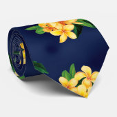 Tropisches Paradies Plumeria Hawaiian Krawatte (Gerollt)