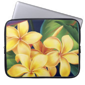 Tropisches Paradies Plumeria Neoprene Wetsuit Laptopschutzhülle (Vorderseite)
