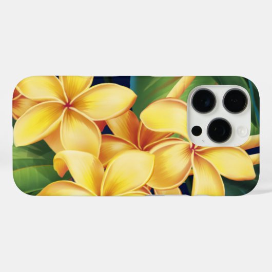 Tropisches Paradies Plumeria Trio Case-Mate iPhone Hülle (Rückseite (Horizontal))