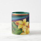 Tropisches Paradies Plumeria Zwei-Tone-Jäger-Tasse Tasse (Zentrum)