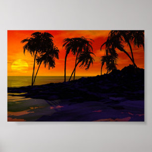 Tropisches Paradies Poster