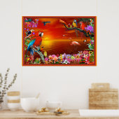 Tropisches Paradies Poster (Küche)