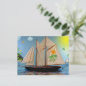 Tropisches Paradies Postkarte (Stehend Vorderseite)