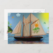 Tropisches Paradies Postkarte (Vorne/Hinten)