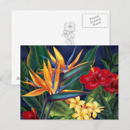 Tropisches Paradies Postkarte (Vorne/Hinten)
