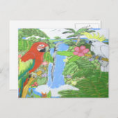 Tropisches Paradies Postkarte (Vorne/Hinten)