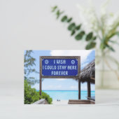 Tropisches Paradies Postkarte (Stehend Vorderseite)