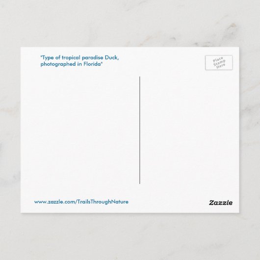 Tropisches Paradies Postkarte (Rückseite)