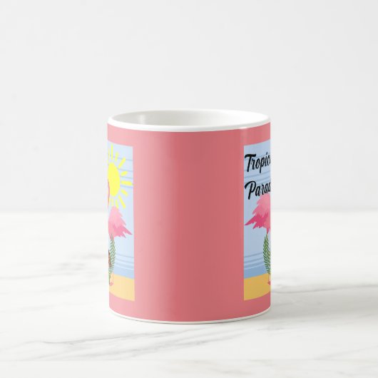 Tropisches Paradies Rosa Flamingo - Klassische Tas Kaffeetasse (Mittel)
