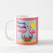 Tropisches Paradies Rosa Flamingo - Klassische Tas Kaffeetasse (Links)