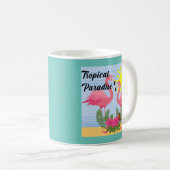 Tropisches Paradies Rosa Flamingo - Klassische Tas Kaffeetasse (VorderseiteRechts)