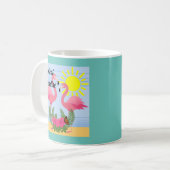 Tropisches Paradies Rosa Flamingo - Klassische Tas Kaffeetasse (Vorderseite Links)