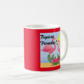 Tropisches Paradies Rosa Flamingo - Klassische Tas Kaffeetasse (VorderseiteRechts)