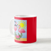 Tropisches Paradies Rosa Flamingo - Klassische Tas Kaffeetasse (Vorderseite Links)