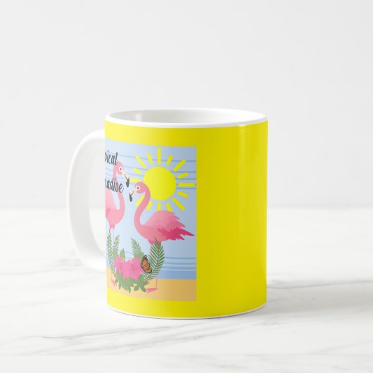 Tropisches Paradies Rosa Flamingo - Klassische Tas Kaffeetasse (Vorderseite Links)