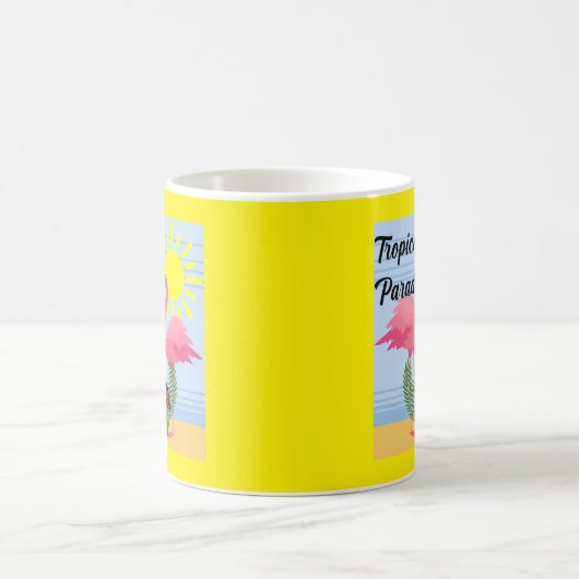 Tropisches Paradies Rosa Flamingo - Klassische Tas Kaffeetasse (Mittel)