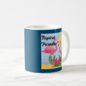 Tropisches Paradies Rosa Flamingo - Klassische Tas Kaffeetasse (VorderseiteRechts)