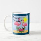 Tropisches Paradies Rosa Flamingo - Klassische Tas Kaffeetasse (Links)