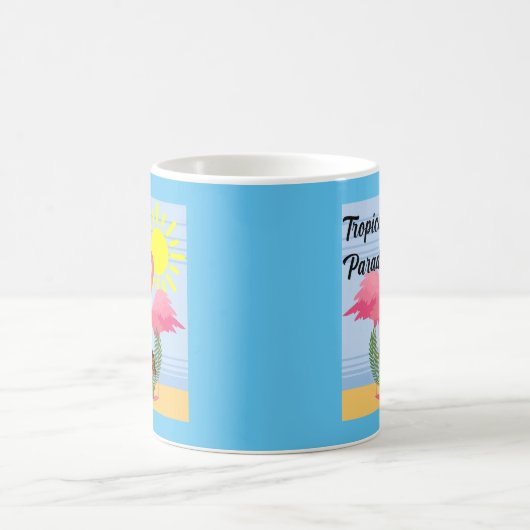 Tropisches Paradies Rosa Flamingo - Klassische Tas Kaffeetasse (Mittel)
