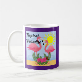 Tropisches Paradies Rosa Flamingo - Klassische Tas Kaffeetasse