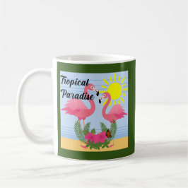 Tropisches Paradies Rosa Flamingo - Klassische Tas Kaffeetasse