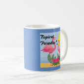 Tropisches Paradies Rosa Flamingo - Klassische Tas Kaffeetasse (VorderseiteRechts)