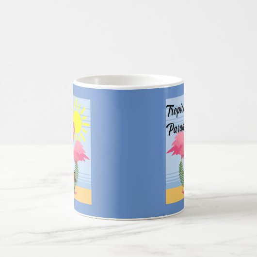 Tropisches Paradies Rosa Flamingo - Klassische Tas Kaffeetasse (Mittel)