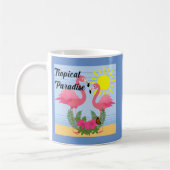 Tropisches Paradies Rosa Flamingo - Klassische Tas Kaffeetasse (Links)