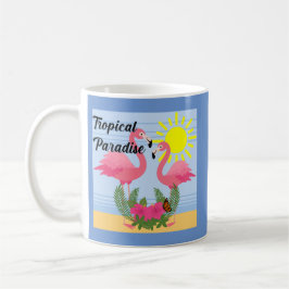Tropisches Paradies Rosa Flamingo - Klassische Tas Kaffeetasse