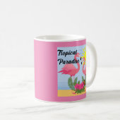 Tropisches Paradies Rosa Flamingo - Klassische Tas Kaffeetasse (VorderseiteRechts)
