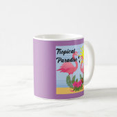 Tropisches Paradies Rosa Flamingo - Klassische Tas Kaffeetasse (VorderseiteRechts)
