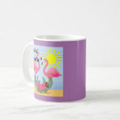 Tropisches Paradies Rosa Flamingo - Klassische Tas Kaffeetasse (Vorderseite Links)