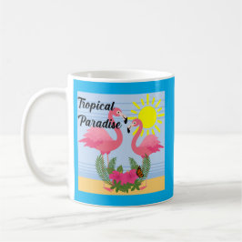 Tropisches Paradies Rosa Flamingo - Klassische Tas Kaffeetasse