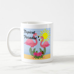 Tropisches Paradies Rosa Flamingo - Klassische Tas Kaffeetasse