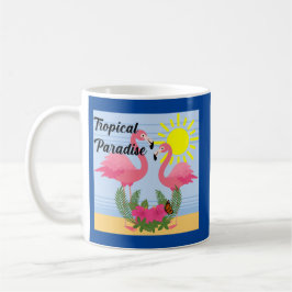 Tropisches Paradies Rosa Flamingo - Klassische Tas Kaffeetasse